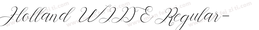 Holland WIDE Regular字体转换